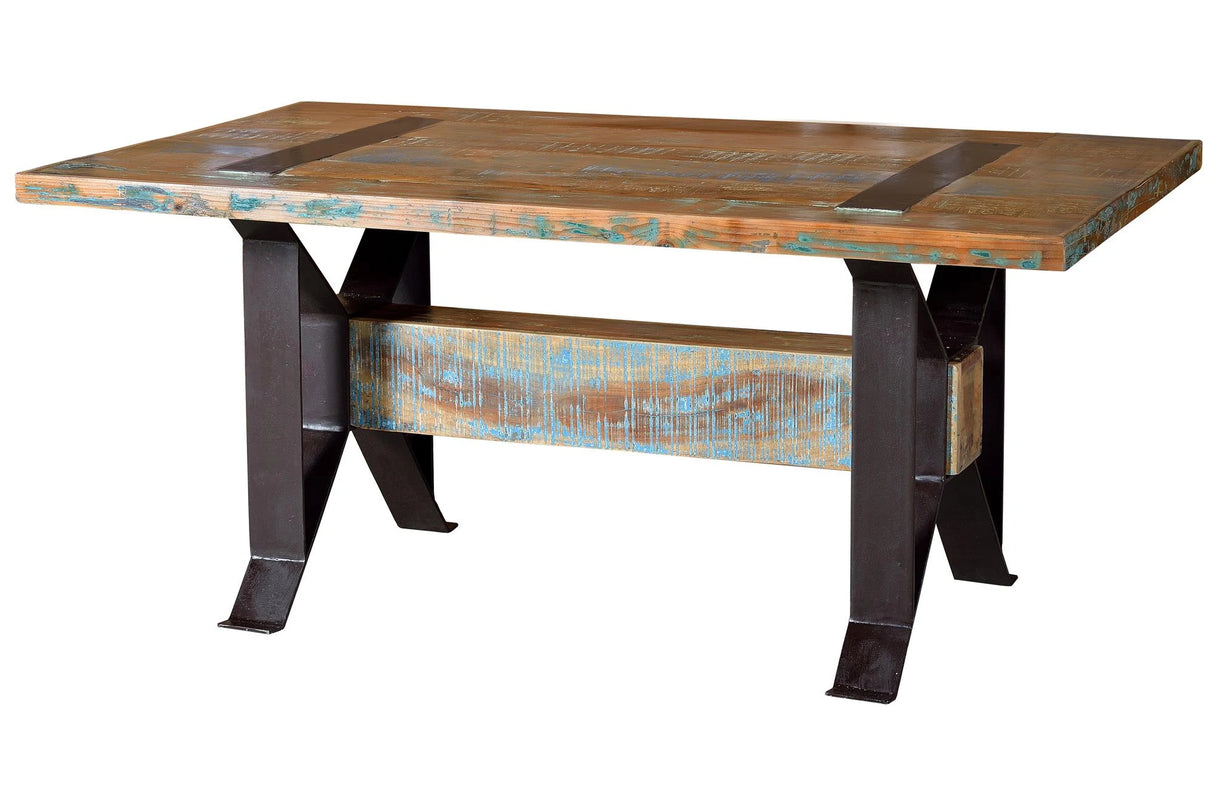 Giner and Colomer - Recycled Wood Dining Table With Iron Base & Lifting System (200 cm)
