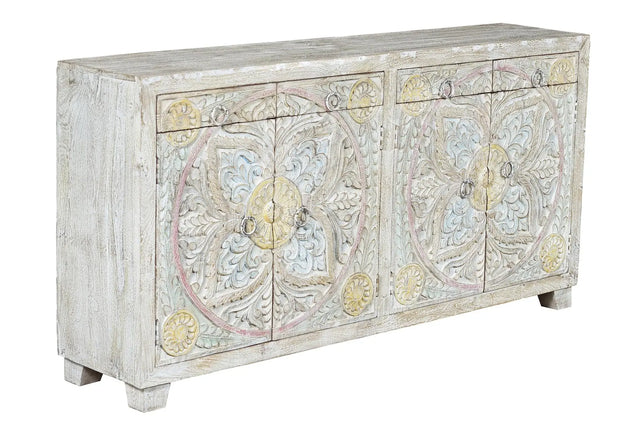 Giner and Colomer - 4-Drawer, 4-Door Mango Wood Sideboard With Handmade Details