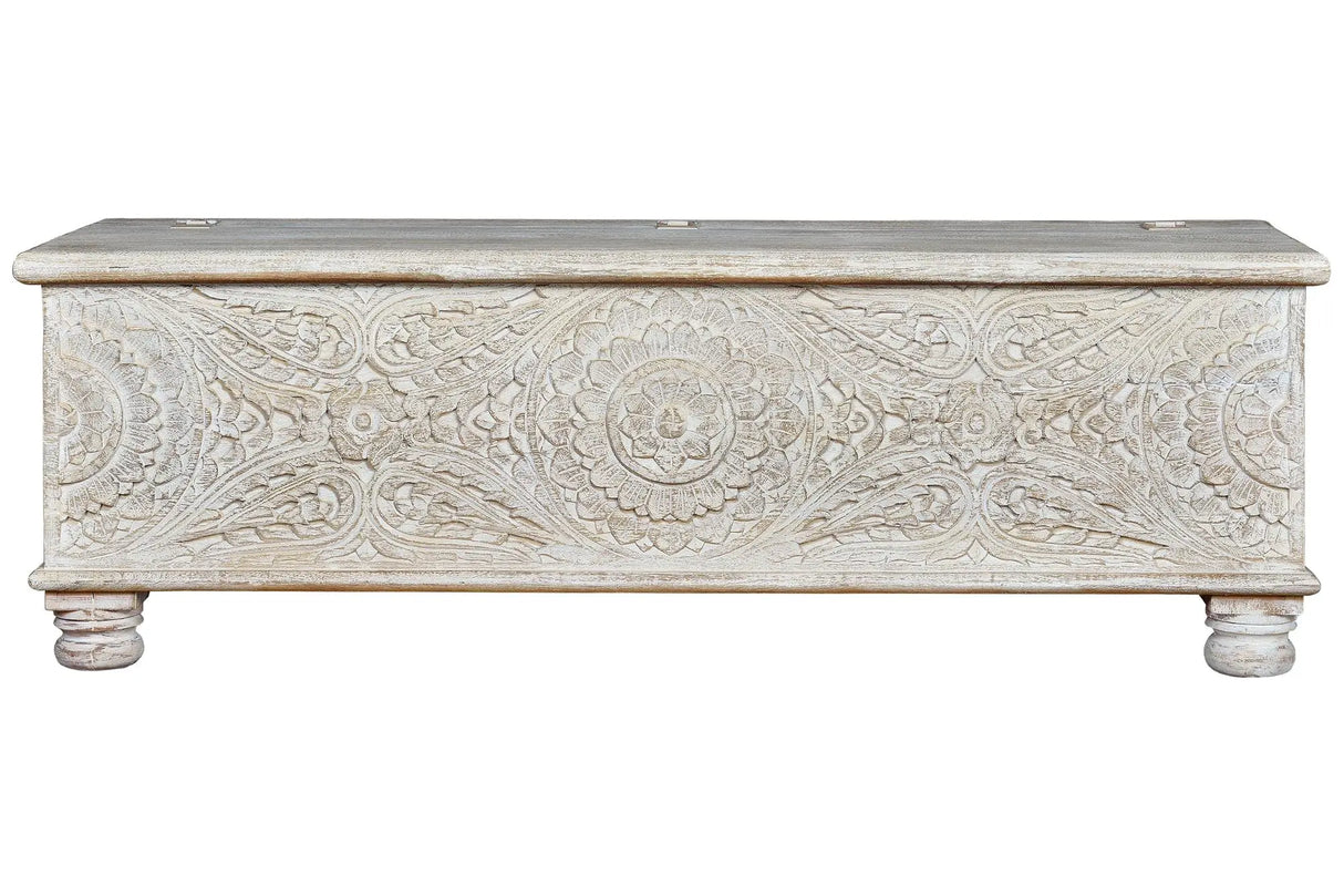 Giner and Colomer - Mango Wood Chest With Handmade Top Opening (150 cm)