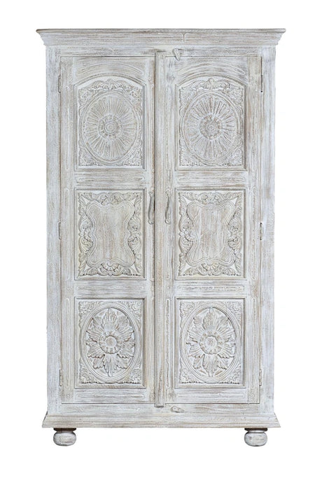 Giner and Colomer - Mango Wood Cabinet (2 Doors, 3 Shelves, Hanging Bar)