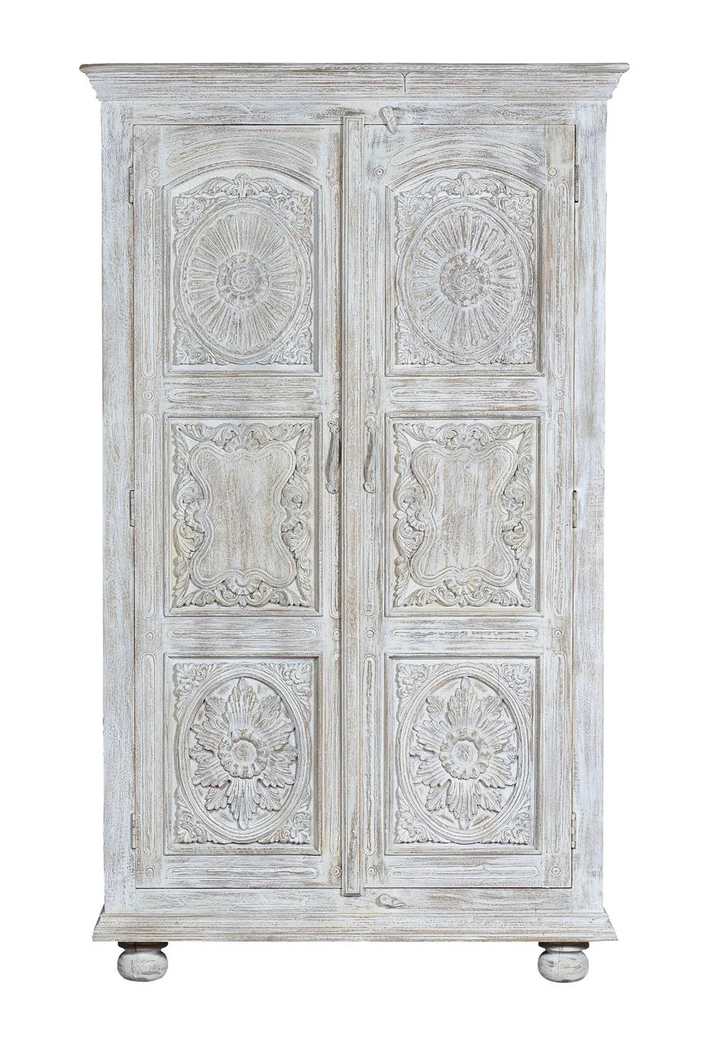 Giner and Colomer - Mango Wood Cabinet (2 Doors, 3 Shelves, Hanging Bar)