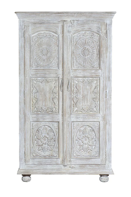 Giner and Colomer - Mango Wood Cabinet (2 Doors, 3 Shelves, Hanging Bar)
