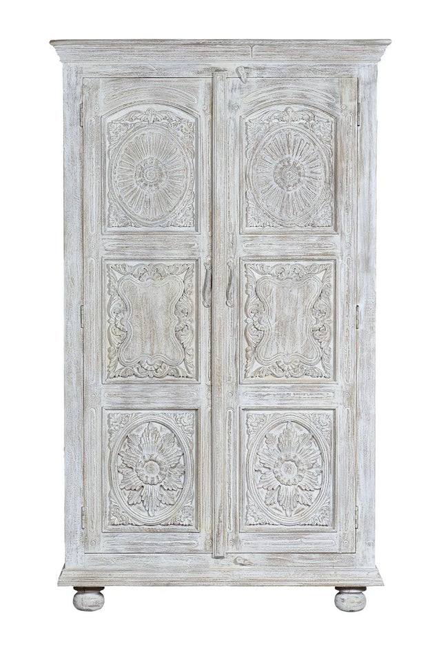 Giner and Colomer - Mango Wood Cabinet (2 Doors, 3 Shelves, Hanging Bar)
