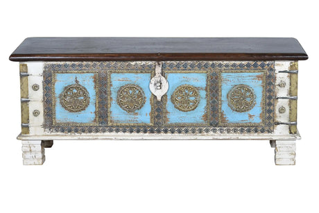 Giner and Colomer - Mango Wood Chest With Top Opening & Bronze Details
