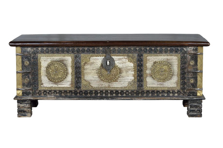 Giner and Colomer - Mango Wood Chest With Top Opening & Bronze Details