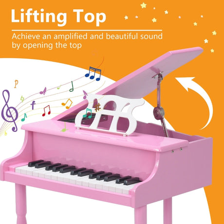 Musical Instrument 30-KeyMini Grand Piano with Bench