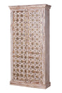 Giner and Colomer - 2-Door Mango Wood Cabinet With Bronze Details & Shelves