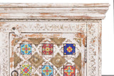 Giner and Colomer - 2-Door Mango Wood TV Stand (Ceramic & Bronze Doors)