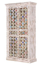 Giner and Colomer - 4-Door, 2-Drawer Mango Wood Cabinet (Ceramic & Bronze)