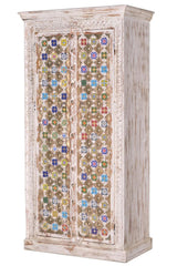 Giner and Colomer - Mango Wood Cabinet With Bronze & Ceramic Details