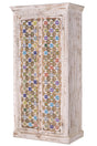 Giner and Colomer - Mango Wood Cabinet With Bronze & Ceramic Details