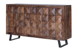 Giner and Colomer - Rosewood Sideboard With 3 Doors & 4 Drawers, Iron Feet
