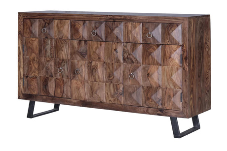 Giner and Colomer - Rosewood Sideboard With 3 Doors & 4 Drawers, Iron Feet