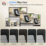 HOMCOM Floor Chair, Folding Floor Sofa with Adjustable Backrest, Wide Seat, Swivel Base, Black