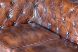 Giner and Colomer - Brown Leather Chester Armchair (200 cm)