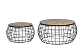 Giner and Colomer - 2-Table Nesting Tables (Mango Wood & Iron)