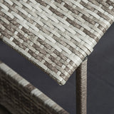 PawHut Wicker Dog House, Rattan Pet Bed, with Removable Cushion, Canopy, for Small and Medium Dogs - Dark Grey