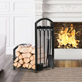 Firewood Log Rack with 4 Tools Set