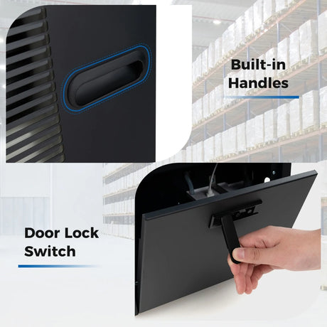 66 L/Day Commercial Dehumidifier with Pump and Drain Hose for Basement Warehouse Job Site-White