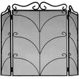 Heavy Large Black Ornate Fire Screen