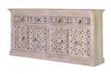 Giner and Colomer - Mango Wood Sideboard (4 Doors, 4 Drawers, Iron Details)