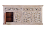 Giner and Colomer - Mango Wood Sideboard (4 Doors, 4 Drawers, Iron Details)