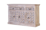 Giner and Colomer - Mango Wood Sideboard (3 Doors, 3 Drawers, Iron Details)