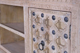 Giner and Colomer - 2-Door Mango Wood TV Console With Iron Door Details