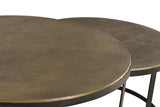 Giner and Colomer - Set Of 2 Bronze-Topped Nesting Tables With Lacquered Iron Base