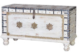 Giner and Colomer - Mango Wood Chest With Bronze Details & Top Opening