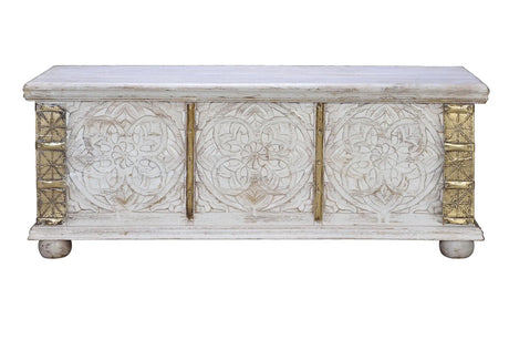 Giner and Colomer - Mango Wood Chest With Top Opening & Bronze Details