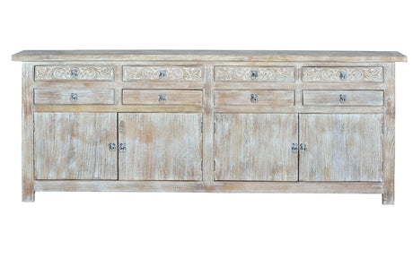 Giner and Colomer - Mango Wood Sideboard (4 Doors, 8 Drawers) & Shelves