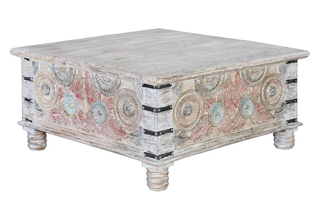 Giner and Colomer - Mango Wood Coffee Table With Top Opening (90 x 90)