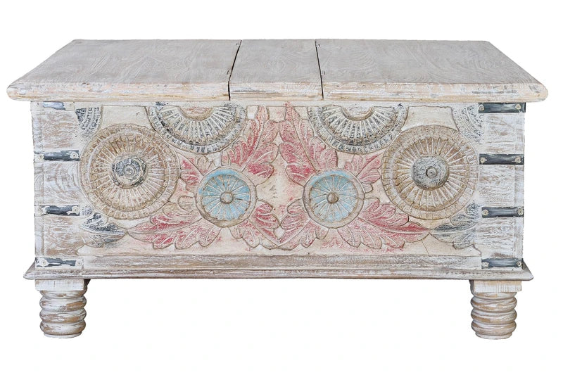 Giner and Colomer - Mango Wood Coffee Table With Top Opening (90 x 90)