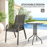 Outsunny Three-Piece Outdoor Garden Set - Black