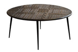 Giner and Colomer - Hand-Carved Hieroglyphic Mango Wood Coffee Table (70 x 70)