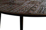 Giner and Colomer - Hand-Carved Hieroglyphic Mango Wood Coffee Table (70 x 70)