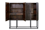 Giner and Colomer - 4-Door Display Cabinet In Mango Wood With Hieroglyphic Detail