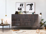 Giner and Colomer - Hand-Carved Hieroglyphic Mango Wood Sideboard (150 cm)