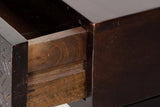 Giner and Colomer - Hand-Carved Hieroglyphic Mango Wood Console (2 Drawers)