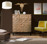 Giner and Colomer - Mango Wood Sideboard (1 Drawer, 2 Doors) Bronze Details