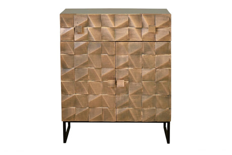 Giner and Colomer - Mango Wood Sideboard (1 Drawer, 2 Doors) Bronze Details