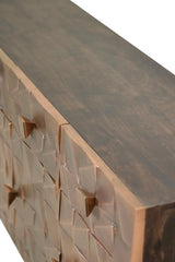 Giner and Colomer - Mango Wood Sideboard (4 Doors, 4 Drawers) With Bronze & Iron Base