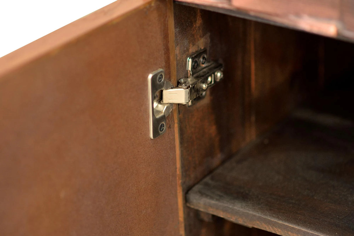 Giner and Colomer - Mango Wood Sideboard (4 Doors, 4 Drawers) With Bronze & Iron Base