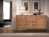 Giner and Colomer - Mango Wood Sideboard (3 Doors, 3 Drawers) Bronze & Iron Base