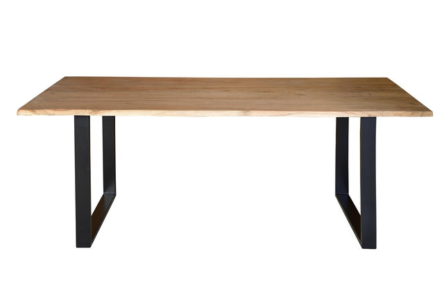 Giner and Colomer - Acacia Wood Dining Table With Iron Legs (200 x 100)