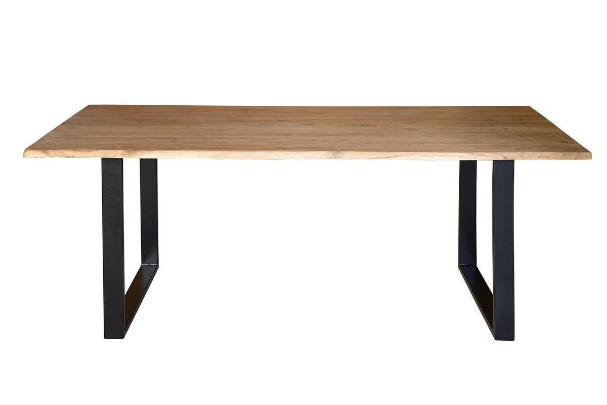 Giner and Colomer - Acacia Wood Dining Table With Iron Legs (180 x 90)