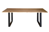 Giner and Colomer - Acacia Wood Dining Table With Iron Legs (180 x 90)