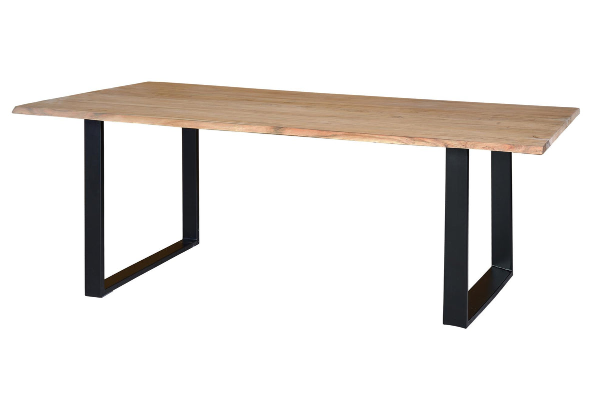 Giner and Colomer - Acacia Wood Dining Table With Iron Legs (160 x 90)