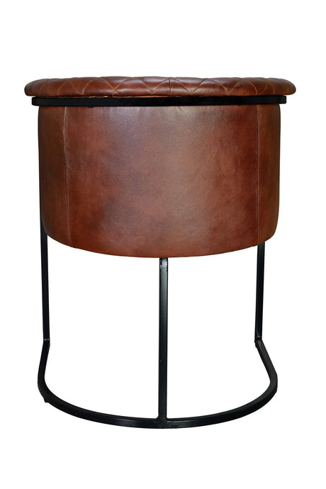 Giner and Colomer - Leather Armchair With Iron Frame (Seat Height: 50 cm)